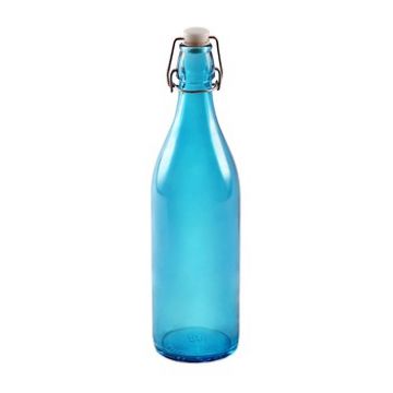 Купить Стеклянная бутылка 1 л голубая в Нижнем Новгороде